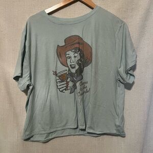 Lucky Brand Graphic Tee in Light Green
